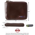 thumbnail image 3 of Alpine Swiss Zipper Bifold Wallet for Men Women RFID Protected Genuine Leather, 3 of 6