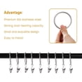 thumbnail image 5 of 20pcs Rustproof Drapery Matte Stainless Steel Metal Curtain Rings with Clips,Tension Curtain Hangers Clips, Decorative Curtain Rod Window, 1.5 inch Drapery Rings, Matte Silver, 5 of 5