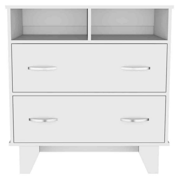 Newboti Furniture Double Drawer Dresser Arabi, Bedroom, White 40570