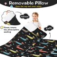 thumbnail image 3 of Dachshund and Sweater Black Pattern Teens Toddler Nap Mat with Pillow, Sleeping Mat Bag for Preschool Daycare 59"x22", 3 of 6