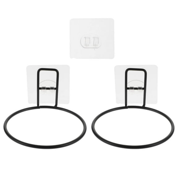 Toyvian Wall Mounted Dog Bowl Holders Pet Feeding Bowl Rack Plastic 2Pcs