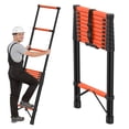 thumbnail image 2 of Dbuoem 12.5 FT Telescoping Ladder,330lbs Max Capacity Extension Ladder,Collapsible Ladder with Anti-slip Feet for Home,Roof,RV,Outdoor Work, 2 of 7