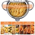 thumbnail image 3 of Deep Fryer Pot 304 Stainless Steel Tempura Frying Pan With Temperature Control Lid Japanese Style Tempura Fryer, 3 of 7