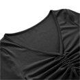 thumbnail image 4 of Txlixc Vestido de punto de verano para mujeres, cuello de manga corta de color sólido Txlixc moda, 4 of 9