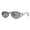 Black (Dark Green), variant on Women’s Designer Inspired Rhinestone Oval Sunglasses UV400 Silver, Black