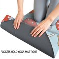 thumbnail image 3 of Red Mushroom Flower Light Pattern Hot Yoga Mat Towel Non Slip for Hot Yoga - Quick-Drying Yoga Mat Cover with 4 Corner Pockets with Travel Bag - Hot Yoga Towel Non Slip 74"x26", 3 of 6