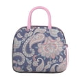 thumbnail image 2 of Bohemian Reusable Lunch Tote - Rustic Antique Floral Design, Thermal Insulation & Waterproof, Spacious Interior + Outer Storage for Meal Prep & Commute, 2 of 6