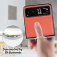 thumbnail image 2 of for Motorola Razr 40 Case, PU Leather Protective Cover with Ring Flip Phone Case Motorola Razr 40 ZH Orange, 2 of 18