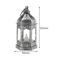thumbnail image 4 of Vintage Style Electronic Candle Lantern Wind Lamp Decorative for Rustic Lantern Light Garden Argent, 4 of 9