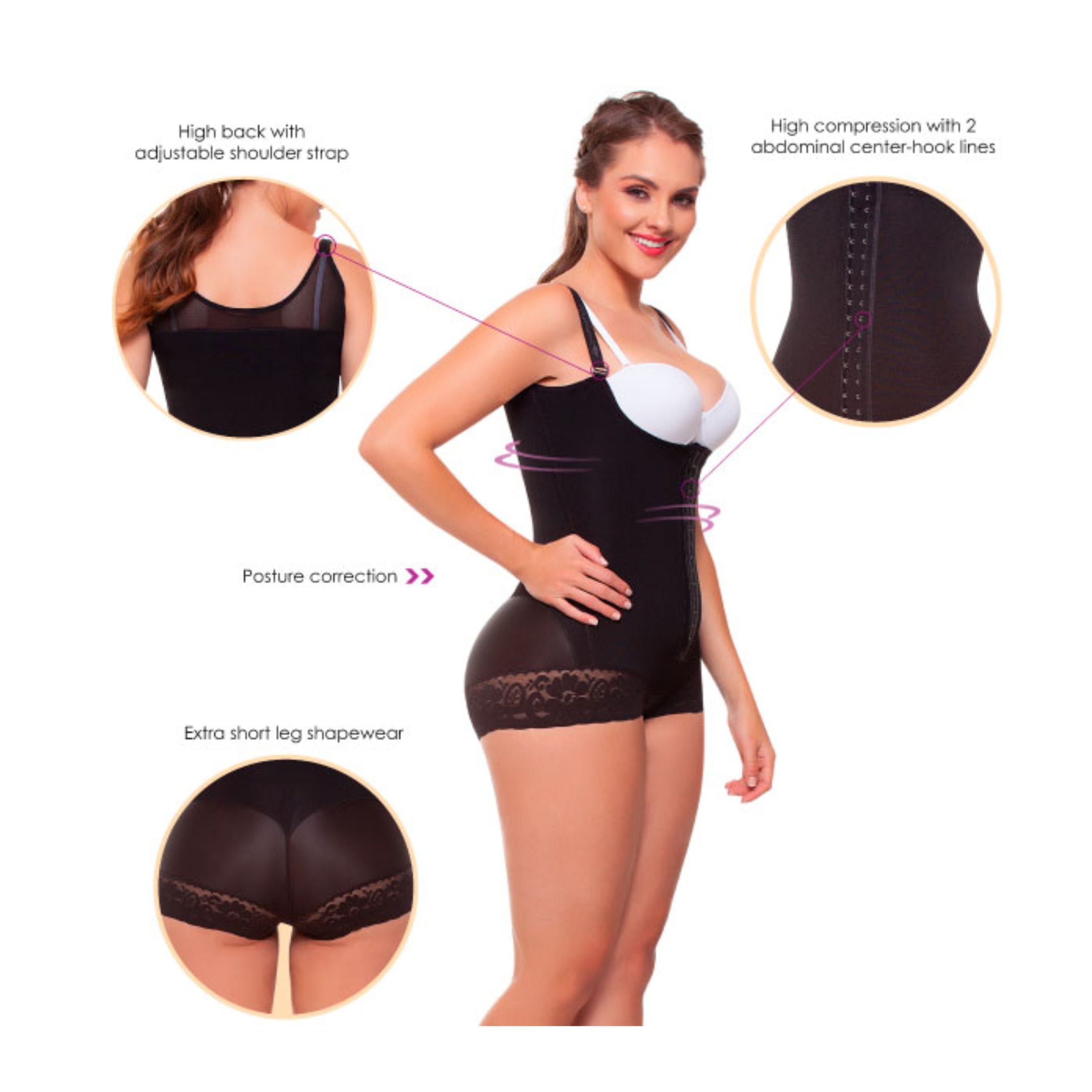 Middle compression hipster slimming body shaper