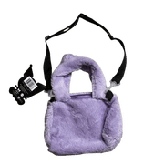Kuromi Plush Crossbody Bag with Adjustable Shoulder Strap, Kawaii Handbag with Buckle, Kitty Family