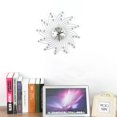 thumbnail image 2 of Reloj de pared con diamantes decorativos, dise?o redondo de metal con diamantes, decoración moderna (plata) LYUMO Reloj de pared con diamantes decorativos, 2 of 6