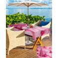 thumbnail image 5 of Fsddascl Pink Christmas Outdoor Tablecloth - 60x84 Inch Rectangle Dining Table Cover, Xmas Tree Christmas Balls Snowflake Waterproof Outdoor Table Cloth with Umbrella Hole & Zipper for Picnic/Patio, 5 of 7