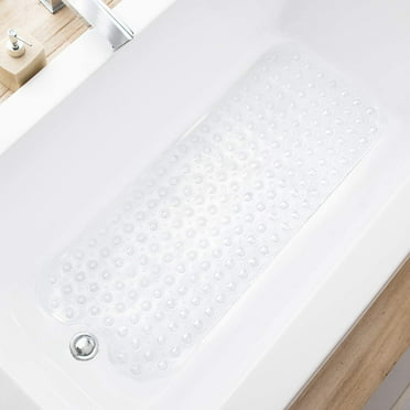 Mainstays Rubber Tub Mat White 15 75, Invisible Bathtub Mat Treatment