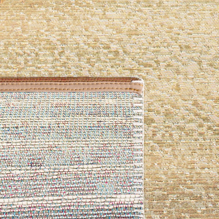 SAFAVIEH Tappeto runner della collezione Barbados, 60 x 250 cm, colore azzurro e verde, design impermeabile, lavabile, non perde pelo e facile da pulire, per interni/esterni e lavabile, ideale per