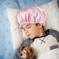 thumbnail image 4 of Minkissy Bonnet en Satin Double Couche Réversible Ajustable pour Enfants Tout-Petits (Rose), 4 of 6