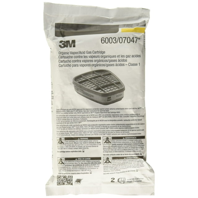 Cartucho 3M 50051131070474 Vapor orgánico/gas ácido 6003 x2