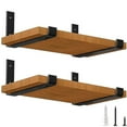thumbnail image 4 of 2pcs Wall Mounted Shelf Bracket Brackets Support Iron Art Triangle Shelf Goods Shelves Bookshelf Rod, 4 of 5