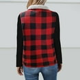 thumbnail image 7 of Aboser Plaid Sherpa Vest Womens Fluffy Fleece Jacket Sleeveless Warm Coat Trendy Checked Print Vests Casual Button Down Outerwear Lapel Coats with Pockets, 7 of 7