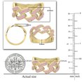 thumbnail image 3 of Dazzlingrock Collection Round Pink Sapphire Out Bling Cuban Link Band Ring for Women (Color Pink, Clarity Highly Included) in 10K Yellow Gold, Size 7, 3 of 4