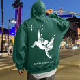 thumbnail image 1 of MHFRRA Sudadera con Capucha y Estampado Gráfico de Moda para Uso Informal y Actividades Al Aire Libre Verde oscuro, 1 of 5