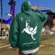 thumbnail image 1 of MHFRRA Sudadera con Capucha y Estampado Gráfico de Moda para Uso Informal y Actividades Al Aire Libre Verde oscuro, 1 of 5