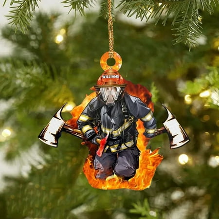 

Pgeraug Pendants Fire Ornament Double Sided Acrylic Christmas Tree Pendant Hangs H