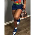thumbnail image 5 of Plus Size Apay Women's High Waisted Denim Skirt  Tight and Sexy Waist And Hips (1XL-4XL), 5 of 7