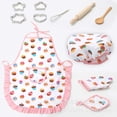 thumbnail image 1 of Riwcyla Apron Cake Baking Cooking Tools Kitchen Playing House Playing Cooking Set 11 Pieces Cake 4 cloth opp packaging, 1 of 6