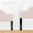thumbnail image 3 of Modway Dawn Full/Queen Modern Performance Velvet Headboard in Pink, 3 of 7