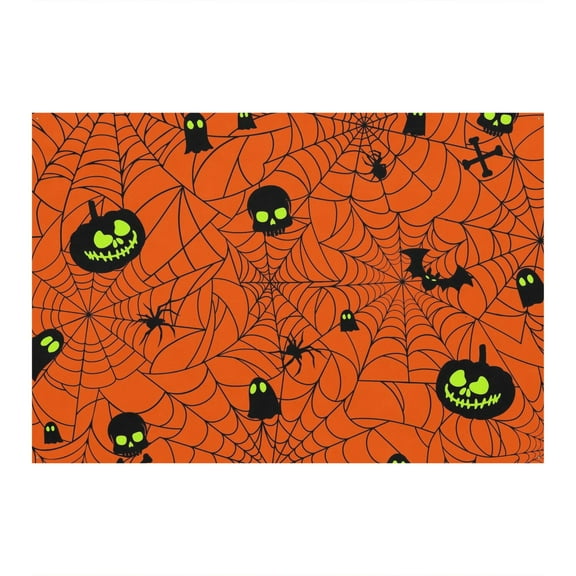 Halloween Themed Backdrop 7x5ft - Witch Wizard Pattern with Skull and Cobweb