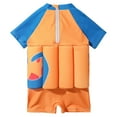 thumbnail image 2 of IBTOM CASTLE Toddler Floatation Swimsuit with Adjustable Buoyancy Float Suit One-Piece Training Aid Swimwear for Boys Girls 3-4 Years Orange - Dinosaur, 2 of 7