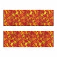 thumbnail image 2 of Orange Bench Cushion Set of 2, Colorful Autumn Fall Season Maple Leaves in Unusual Designs Nature Print, Standard Size Foam Pad and Decorative Cover, Burnt Orange, by Ambesonne, 2 of 4
