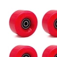 thumbnail image 2 of Juego de 4 ruedas de patín en línea cuádruples para interior / exterior PU 58 rojo Sunnimix Rueda de patines, 2 of 8