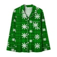 thumbnail image 6 of Womens Christmas Sleep Set Holiday Pajama Set Long Sleeve Top and Straight-Leg Trousers Funny Sleepwear Comfy Pjs Fashion Loungewear Xmas Snowflake Sleepwear Pajamas for Winter, 6 of 7