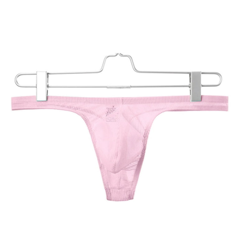 Summer Pink Short Underwear Men Solid Color Sexy Breathable Low