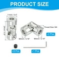 thumbnail image 2 of Uxcell Arbre de Direction Rotatif Universel 5mm à 5mm Diamètre Intérieur Raccord en U Connecteur 2 Pcs, 2 of 7