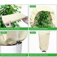 thumbnail image 4 of 2 Pack Plant Covers Freeze Protection, Winter Cold Weather Frost Blankets Cover with Drawstring Reusable Frost Protection Cloth for Outdoor Plants Fruit Tree Potted, Beige, 39.4 x 47.24 Inch, 4 of 4