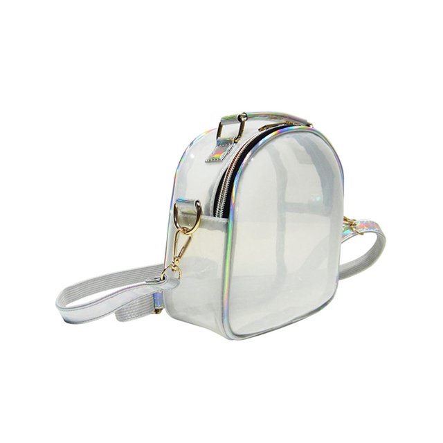 Btafrte Bolso Bandolera PVC Transparente para Mujer Mini Jelly Clear Phone Purse (Blanco)