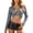 Dark Gray, variant on Long Sleeve Crop Top With Hollow Out Design Metal Ring Detail Casual Basic Shirt, XXL, Black