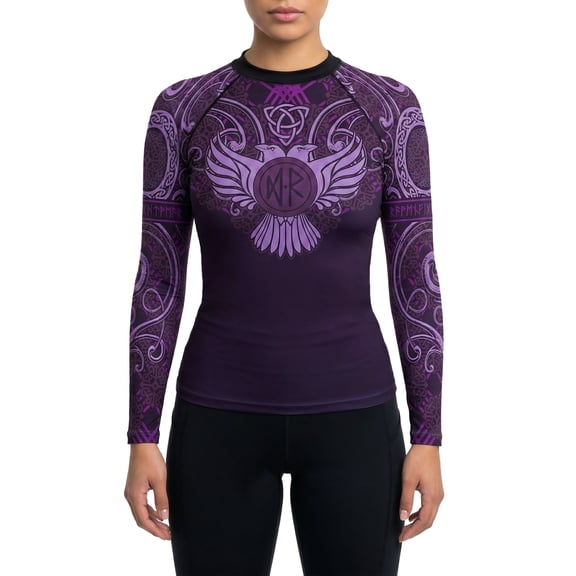 Raven Fightwear Women's Nordic Rash Guard IBJJF Approved MMA BJJ Purple