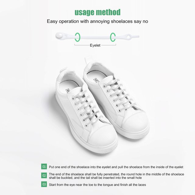 Tmvgtek 12 Uds. Cordones Deportivos Universales Sin Cordones Cordones Elásticos De Silicona Para Zapatos (Blanco)