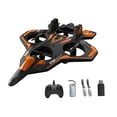 thumbnail image 2 of Avión RC, helicóptero de control remoto anticaídas (15 minutos) con luces LED de colores, juguete volador para exteriores para niños de 8 años. D naranja, 2 of 9