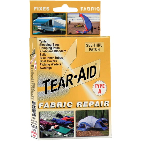 Tear-Aid Fabric Repair Kit 3 " X 12 " 7/8 " X 7/8 " 1-3/8 " X 1-3/8 " Orange