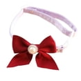 thumbnail image 2 of NIBOLOG Pet Collar Plaid Pattern Adjustable Quick Release Super Soft Easy-wearing Wear Resistant Cotton Polyester Dog Collar with Bow-knot Pet Neck Strap Pet Supplies, 2 of 8