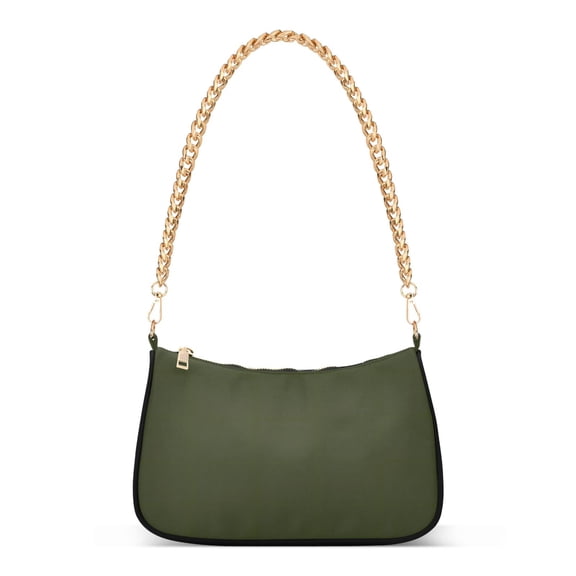 ALAZA Olive Green Solid Women's Chain Shoulder Bag Hobo Handbag Tote Crossbody Purse