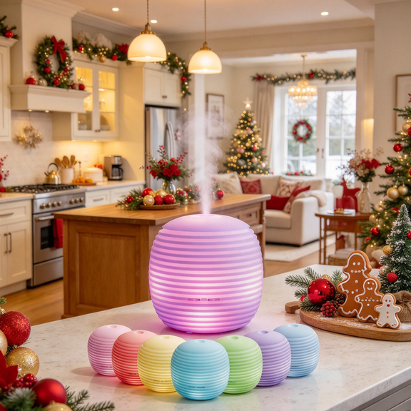 Cute Mini Lantern Design 100ml Aromatherapy Diffuser For Essential Oils Humidifier Night Light with 7 Colors For Bedroom Office