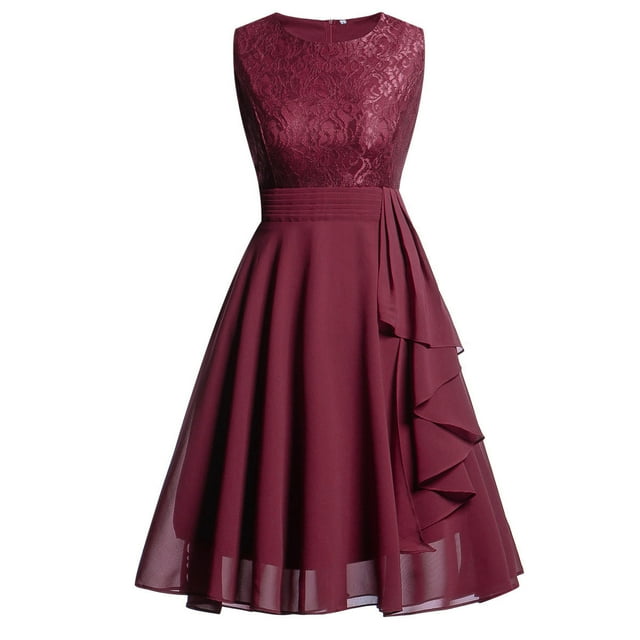 Gspmoly Robe d'Été, Robe d'Été pour Femmes Épaules Dénudées Col en V Vintage Unie Robe de Soirée Robes d'Été pour Femmes Offres Prime