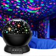 thumbnail image 1 of Proyector de luz nocturna navideña para niños, luz nocturna con forma de luna y estrellas giratoria de 360 grados para bebés de 2 a 12 años, regalos para guardería, dormitorio infantil | Par, 1 of 4