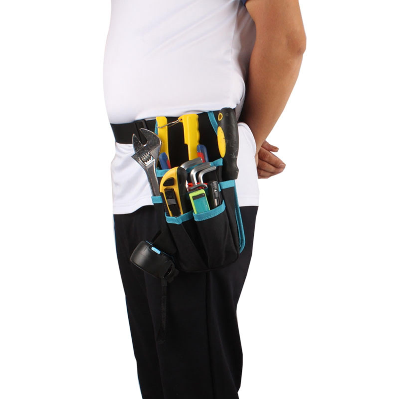 Waist Belt Tool Storage Pouch Organizer Waist Tool Bag Durable Small Tool Pouch Carpenters Tool Belt Handyman Woodworking Carpenter Home DIY with a belt
